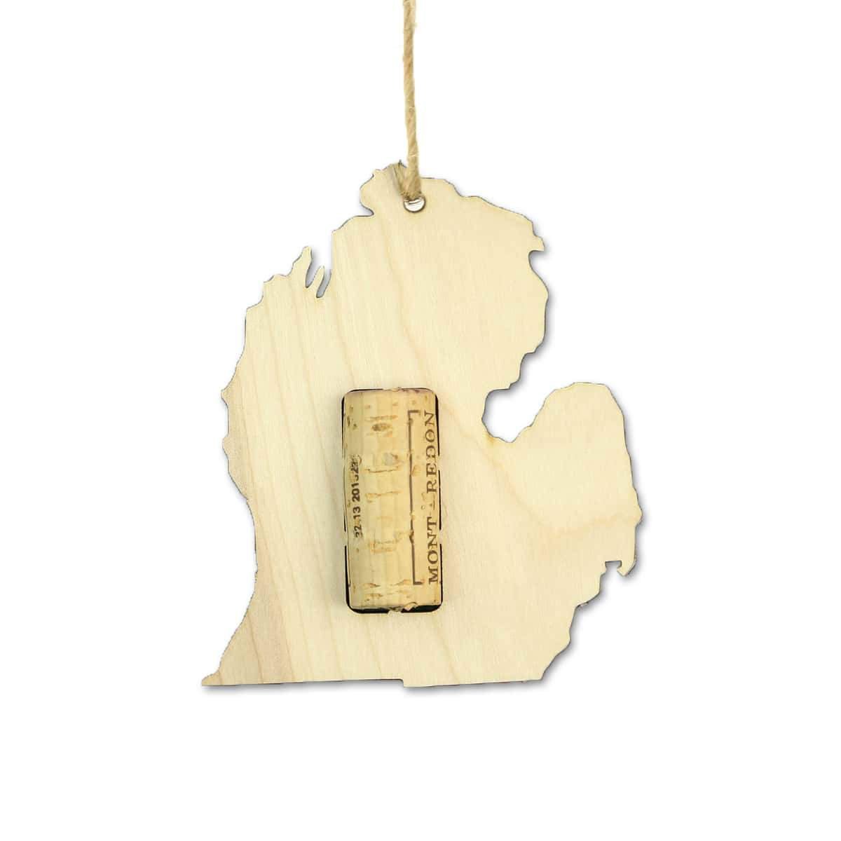 Michigan Wine Cork Holder Ornaments