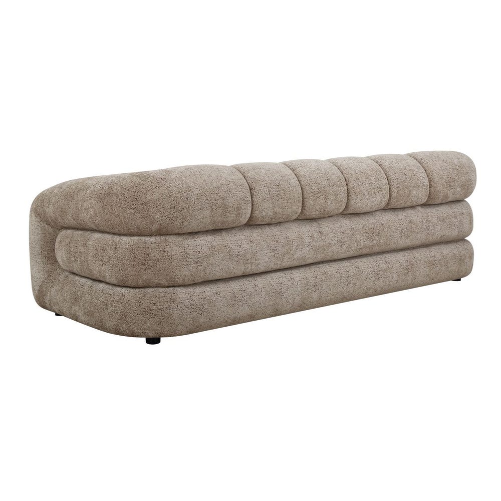 Mocha Channel Tufted Sofa