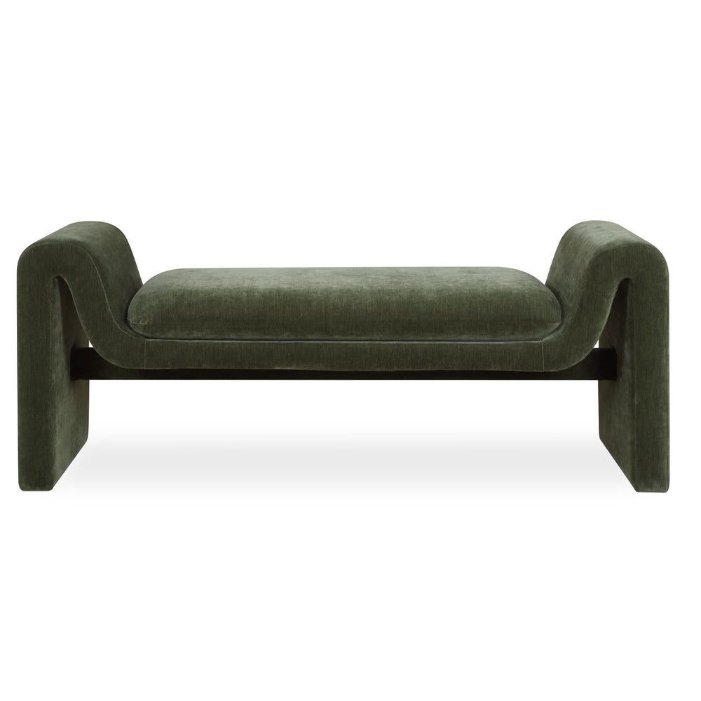 Mossvale Distressed Velvet Bench