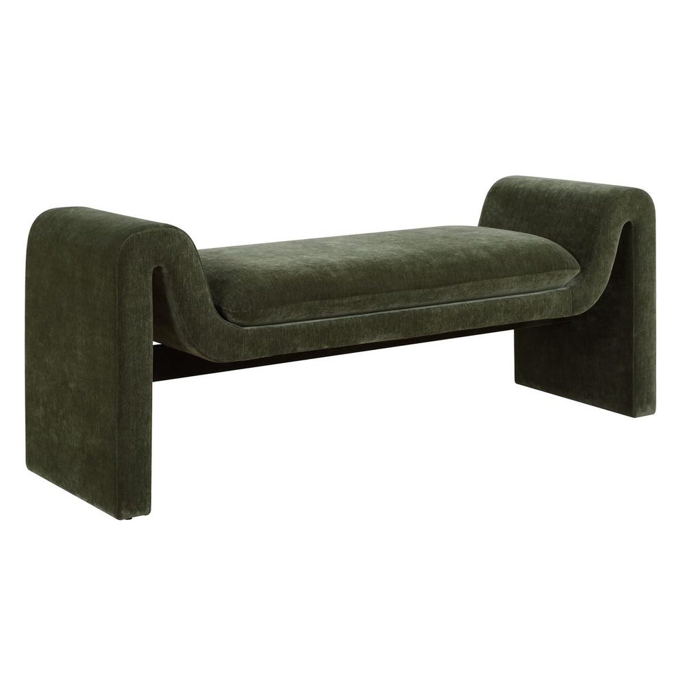 Mossvale Distressed Velvet Bench