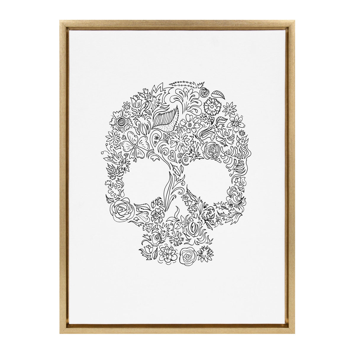 Sylvie Skull Print Framed Canvas by Viola Kreczmer