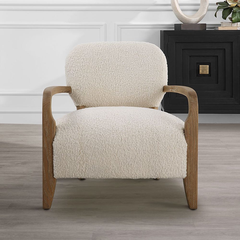 Briar Natural Faux Shearling Accent Chair