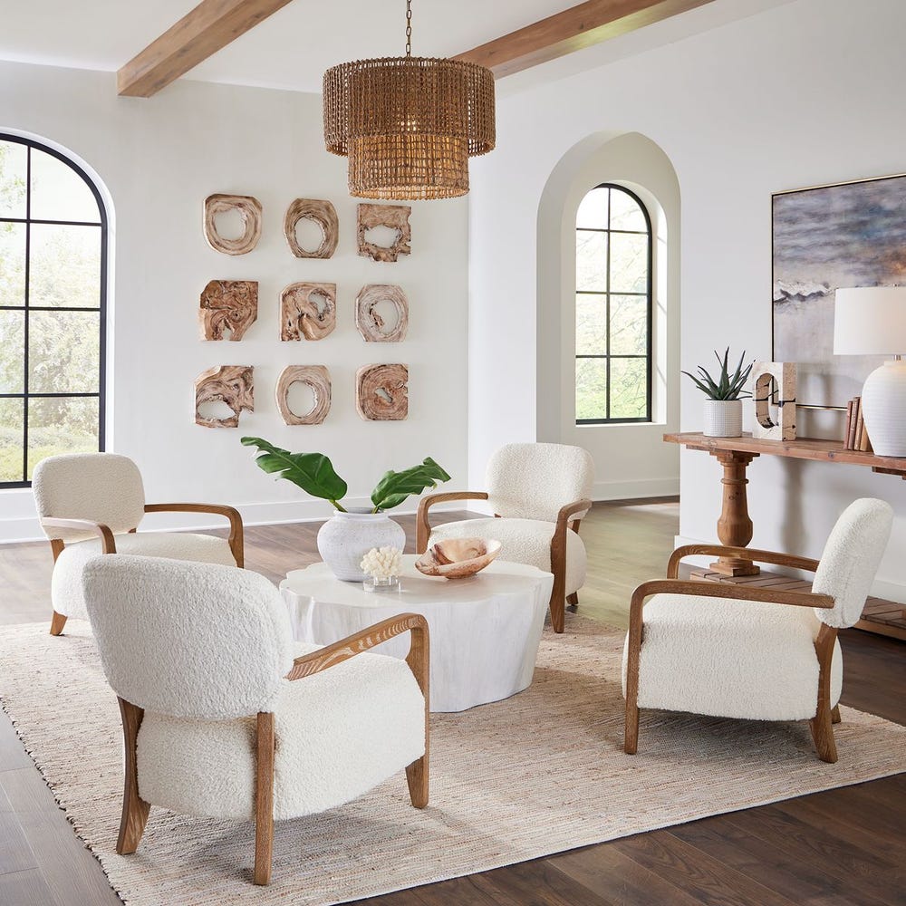 Briar Natural Faux Shearling Accent Chair