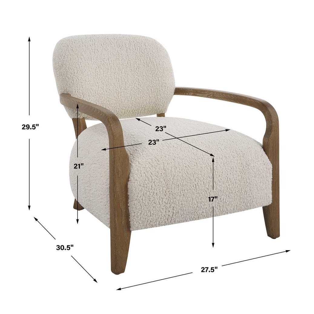 Briar Natural Faux Shearling Accent Chair