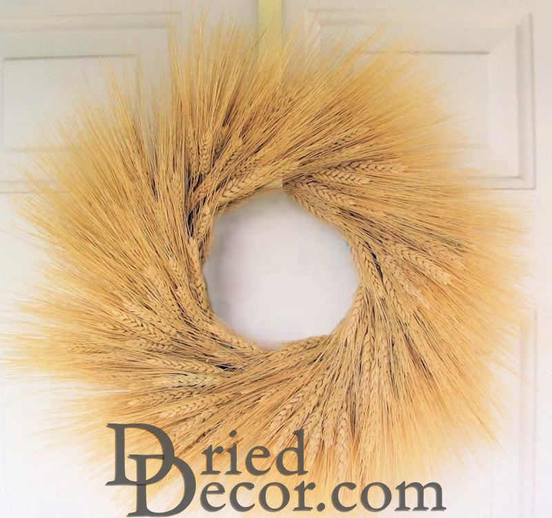 Natural Wheat Wreath - 19 inch | Blond