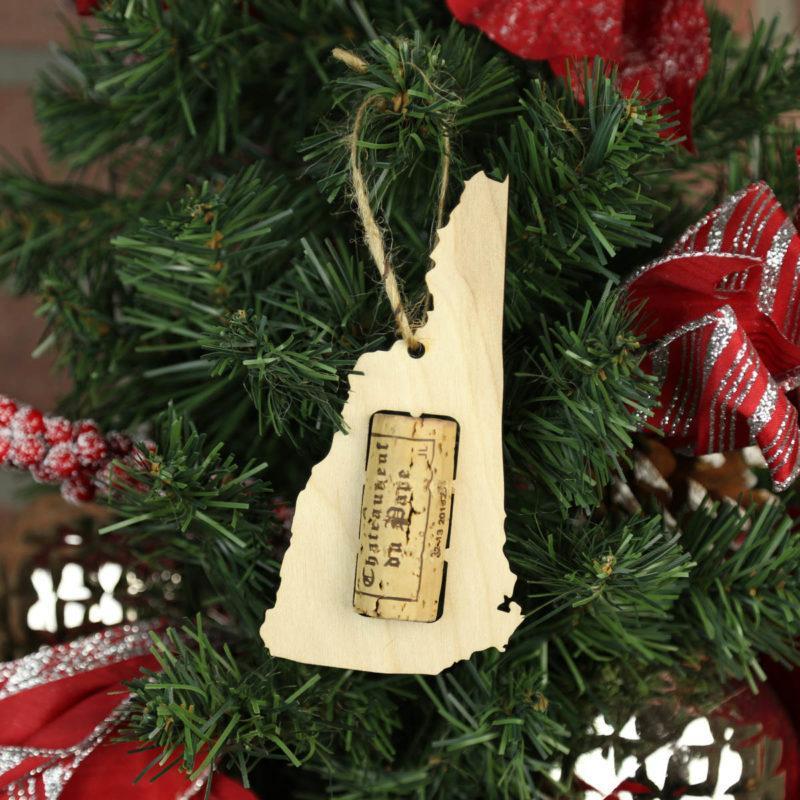 New Hampshire Wine Cork Holder Ornaments