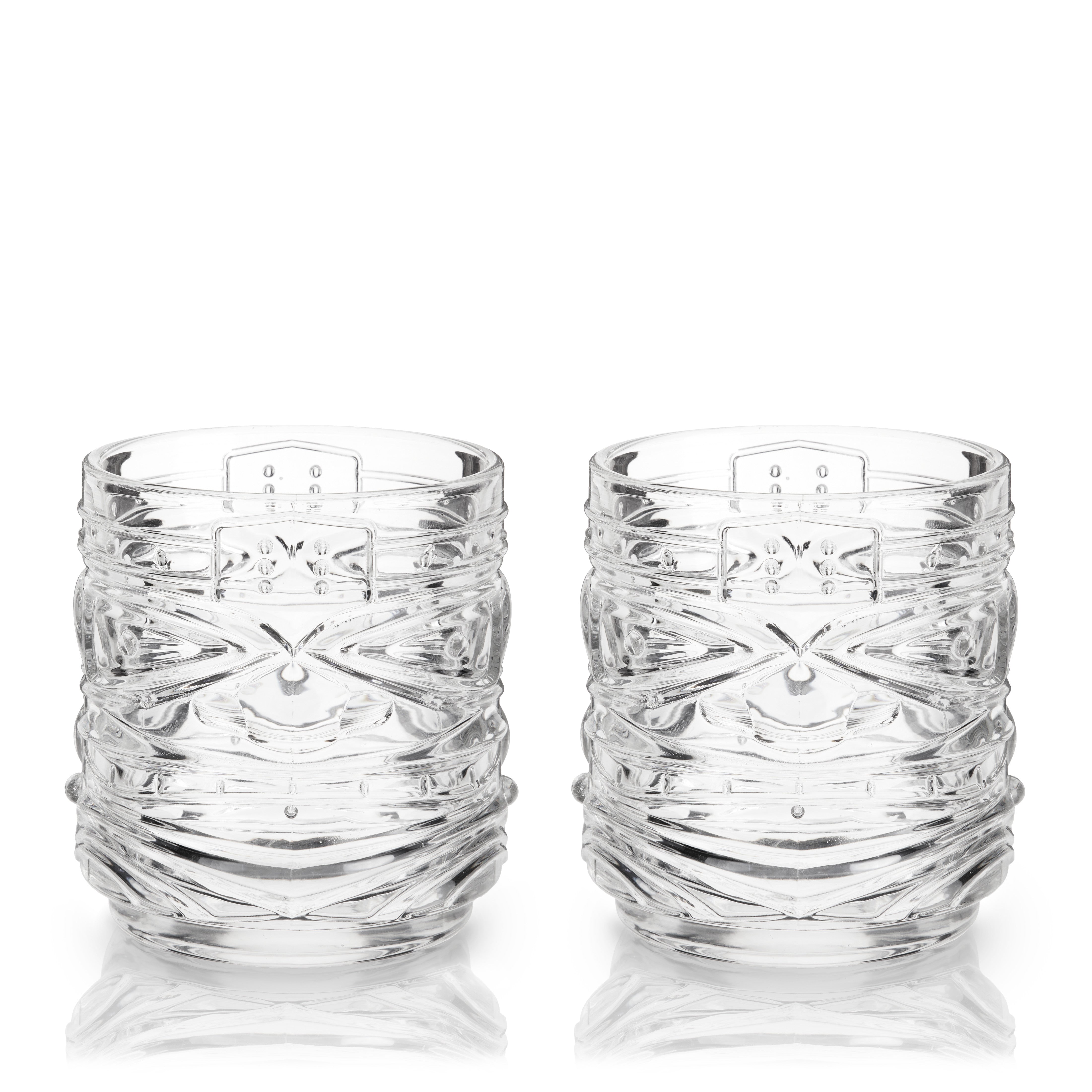Pacific Crystal Tiki DOF Tumblers Set of 2