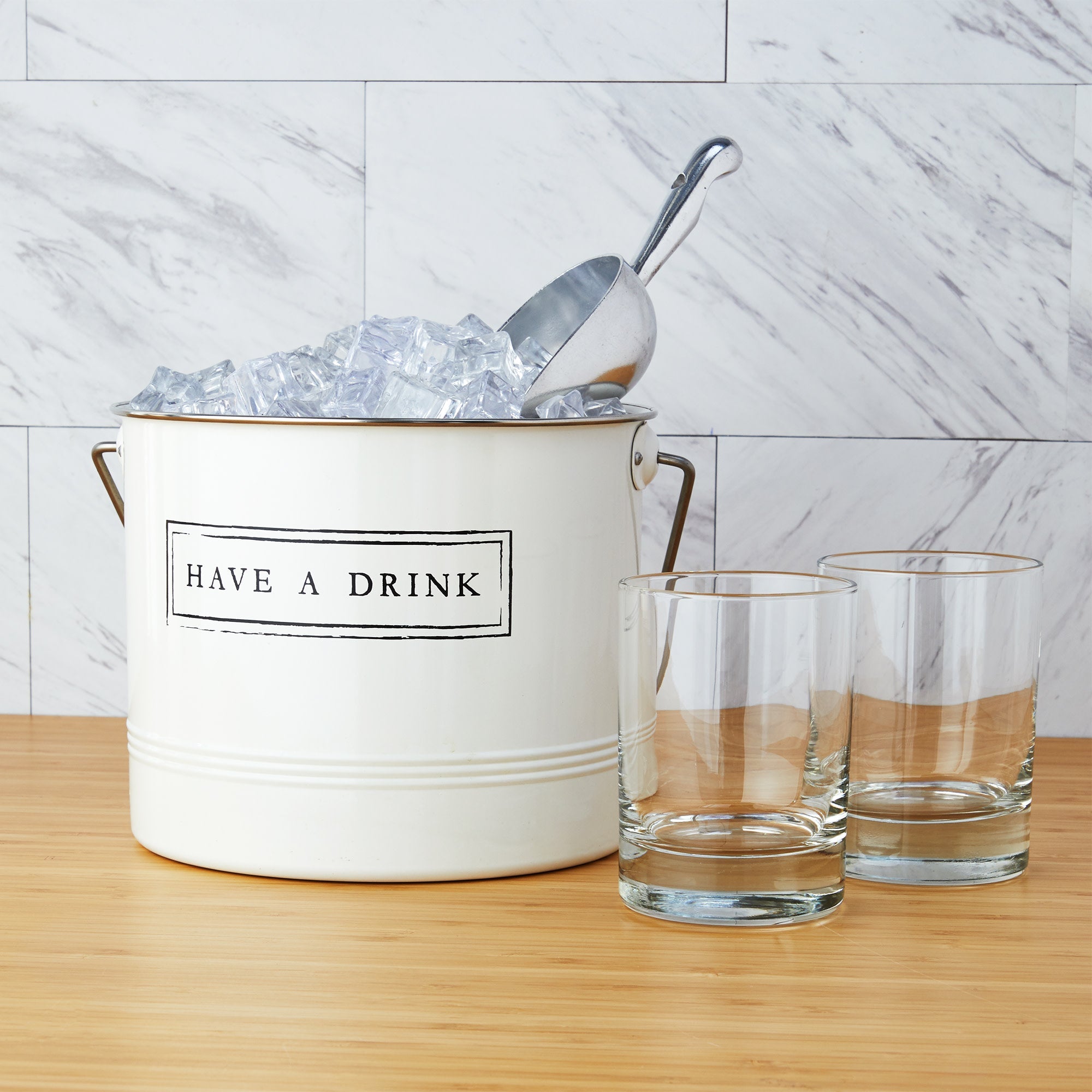"Have A Drink" Ice Bucket and Scoop