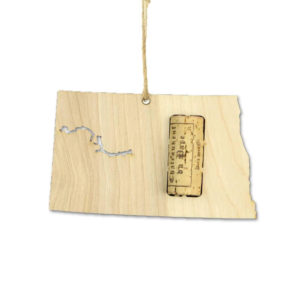 North Dakota Wine Cork Holder Ornaments