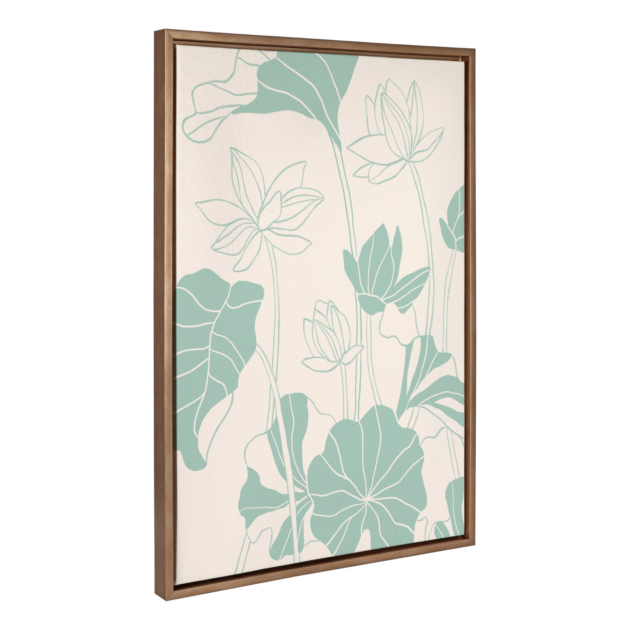 Sylvie Lotus Garden Framed Canvas by Kasey Free