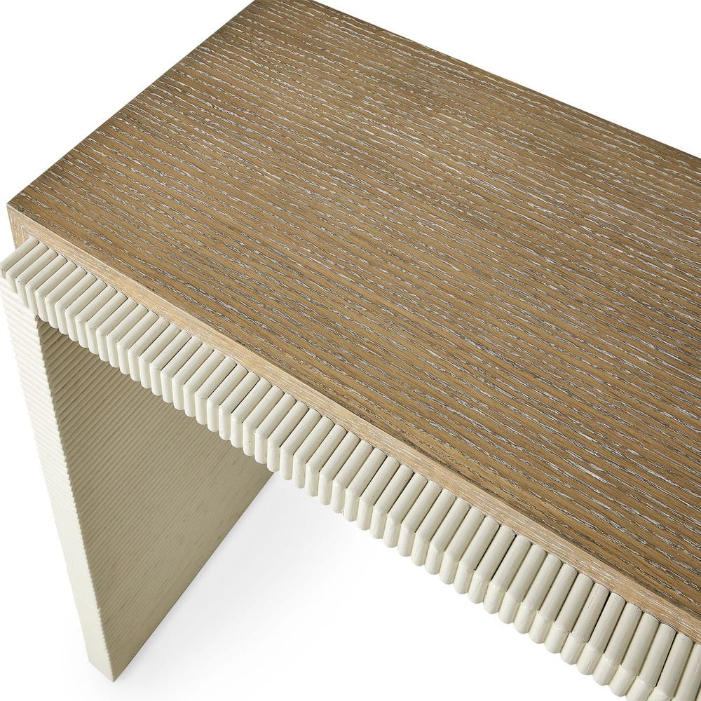 Maison Cerused Oak Fluted Console Table