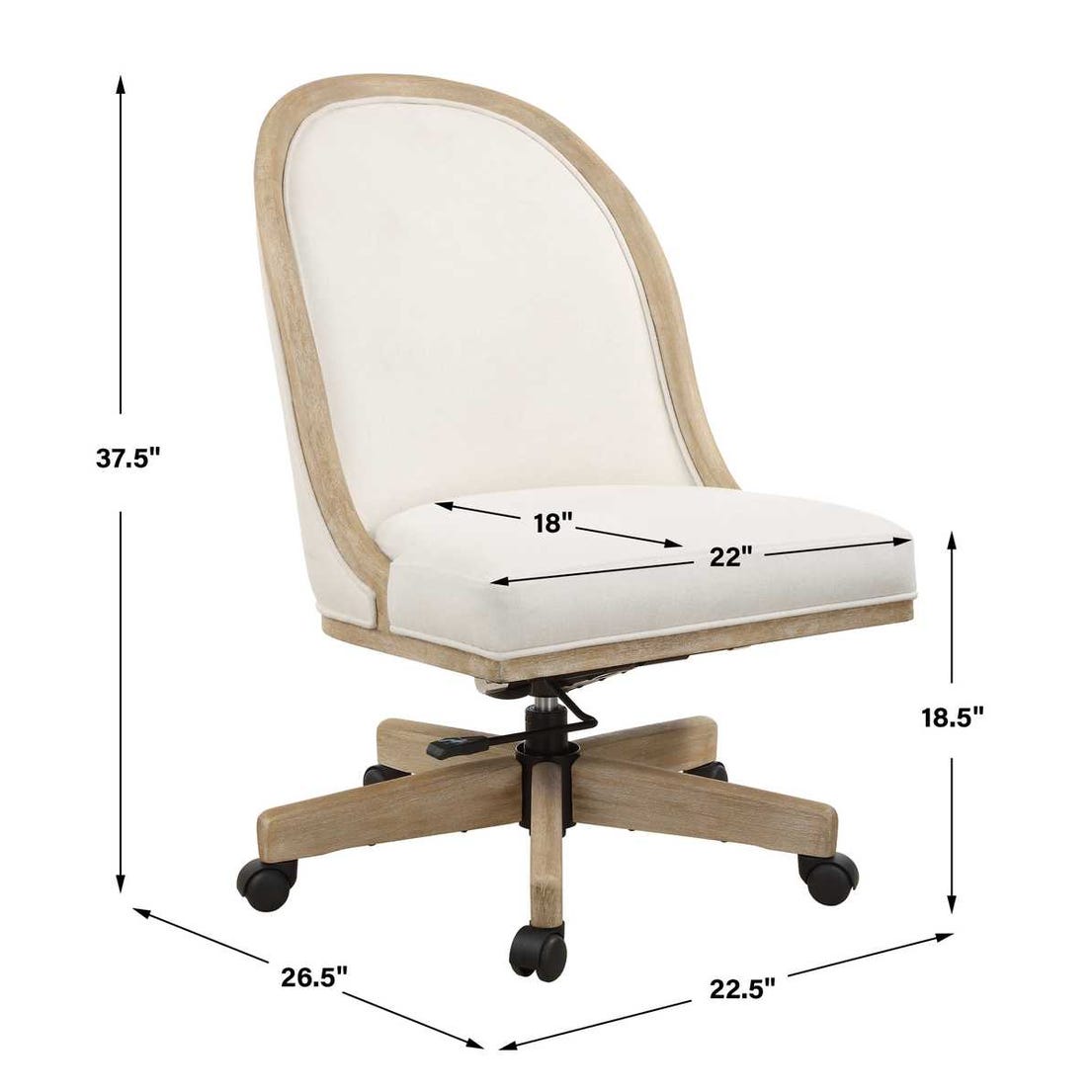 The Elara Upholstered Desk Chair