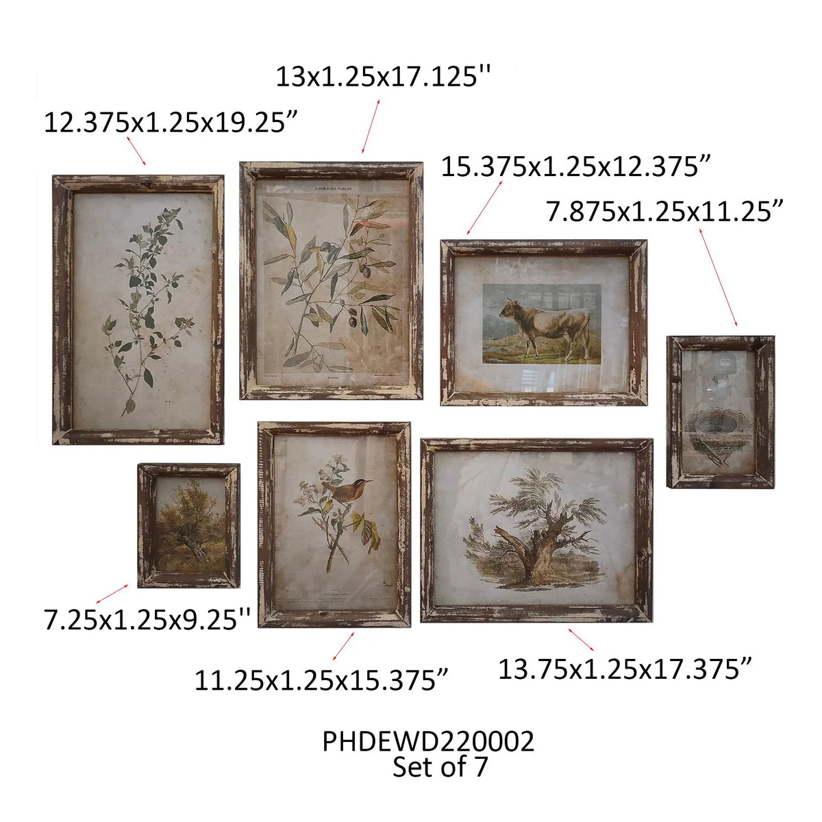 Old Olive Farm Print Collection, Set of 7