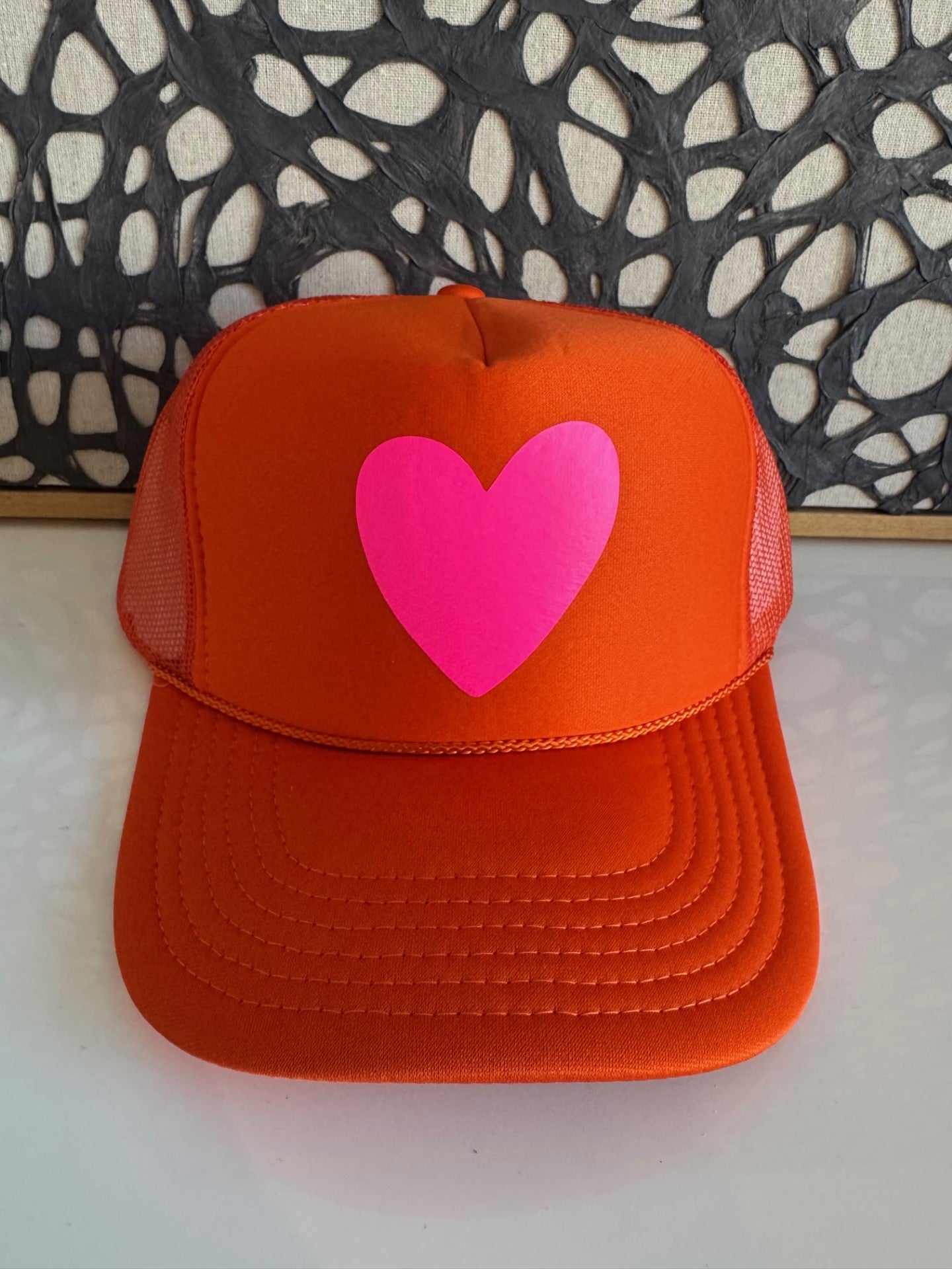 Artsy Heart - Orange Trucker Hat