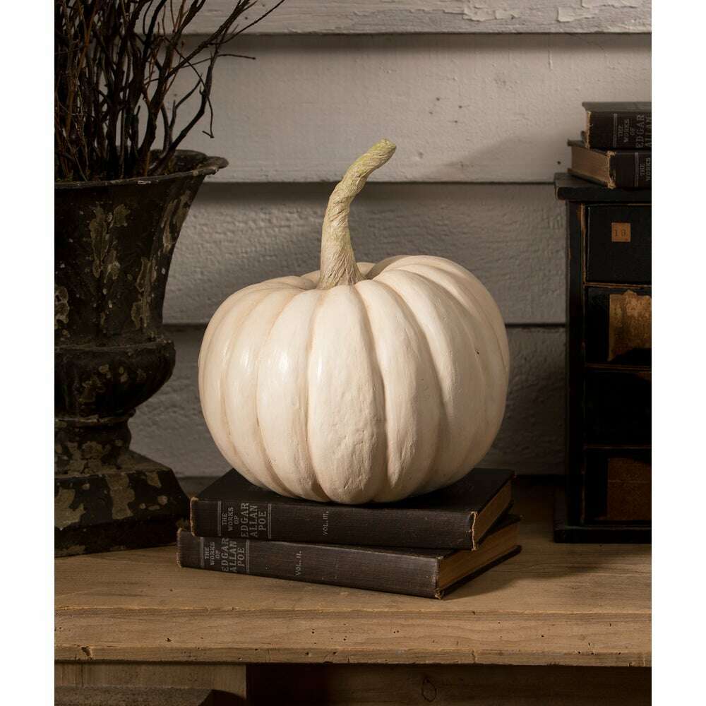 Peek-a-Boo Pumpkin White Halloween Decor by Bethany Lowe Designs