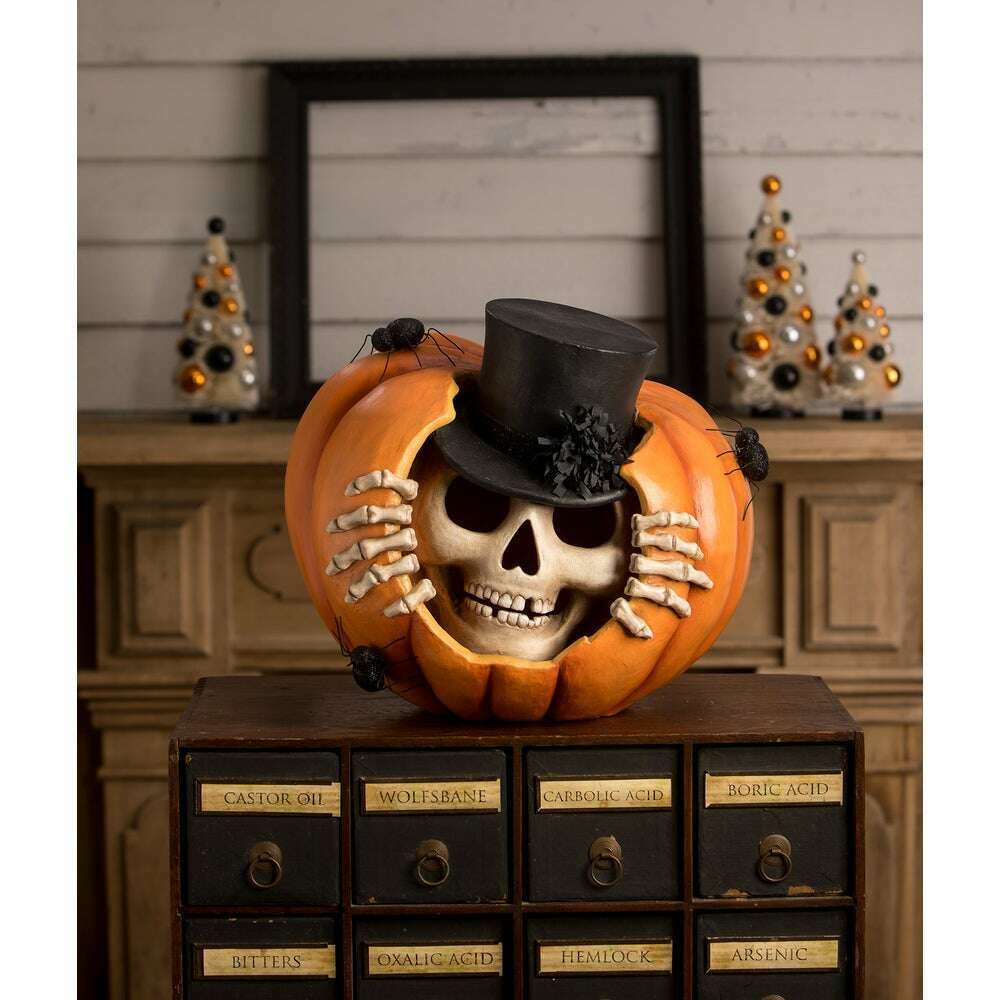 Peek-A-Boo Skelly Halloween Decor by Bethany Lowe Designs