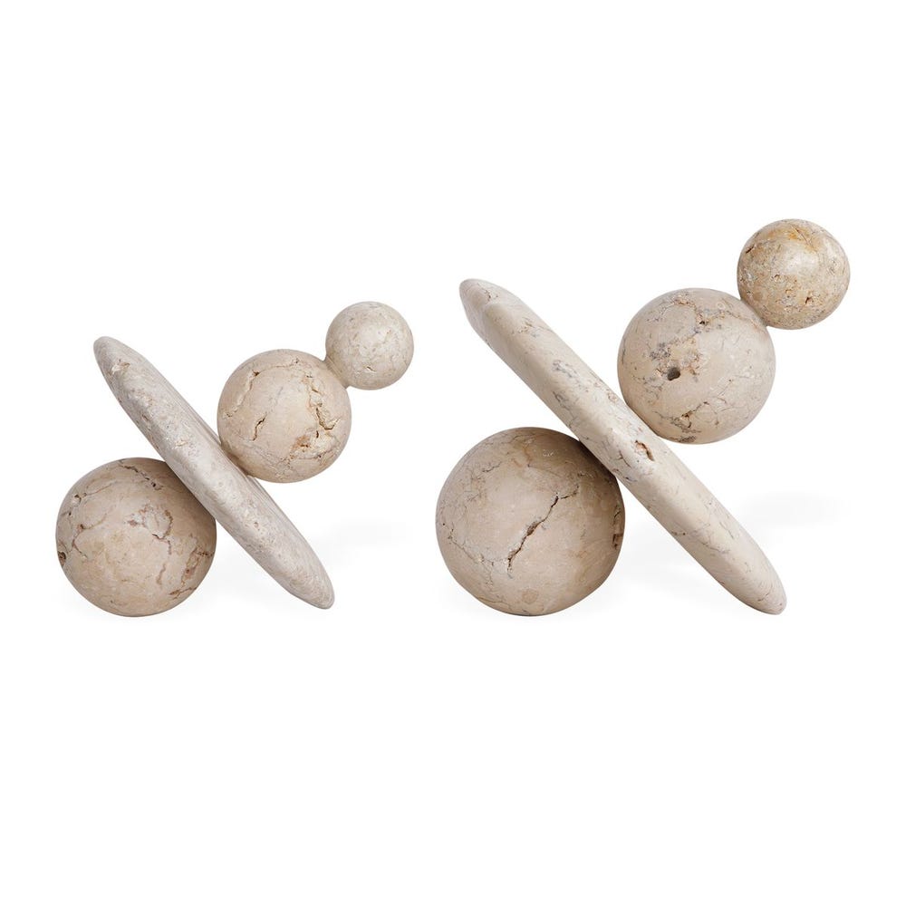 Cadas Weathered Stone Abstract Sculptures - Set of 2