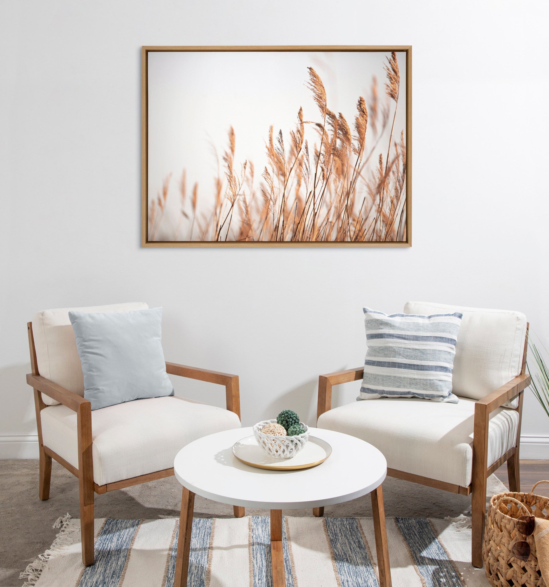 Sylvie Marsh Grass No 4 Framed Canvas by Crystal Lynn Collins