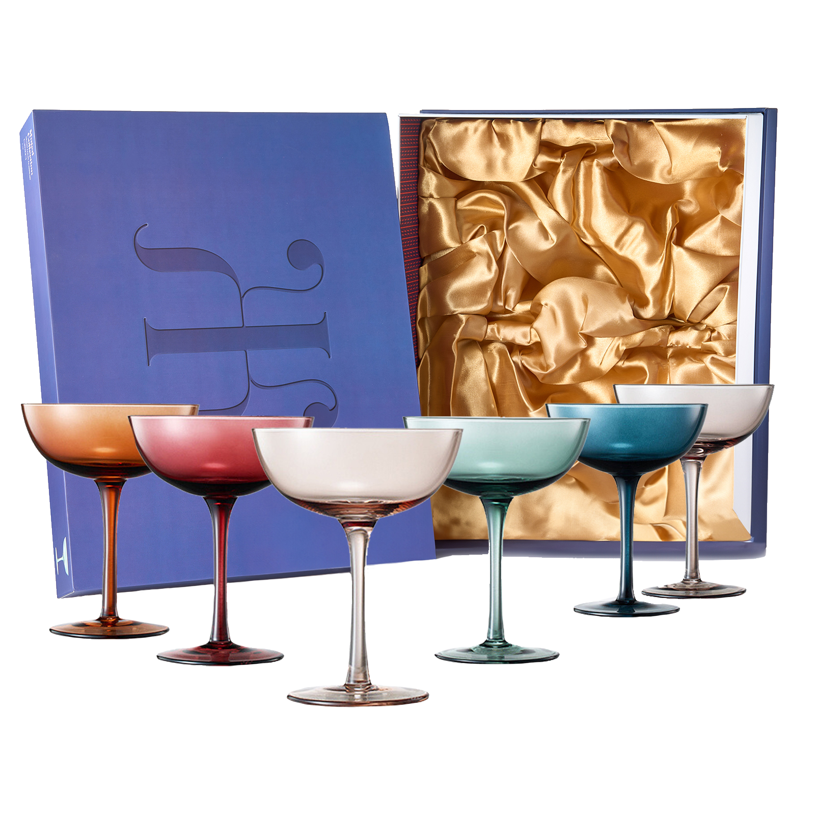 Cocktail Champagne Coupe Glasses Coupe Cocktail Glasses 7 Oz Set Of 6 Pastel Colored Crystal Cocktai