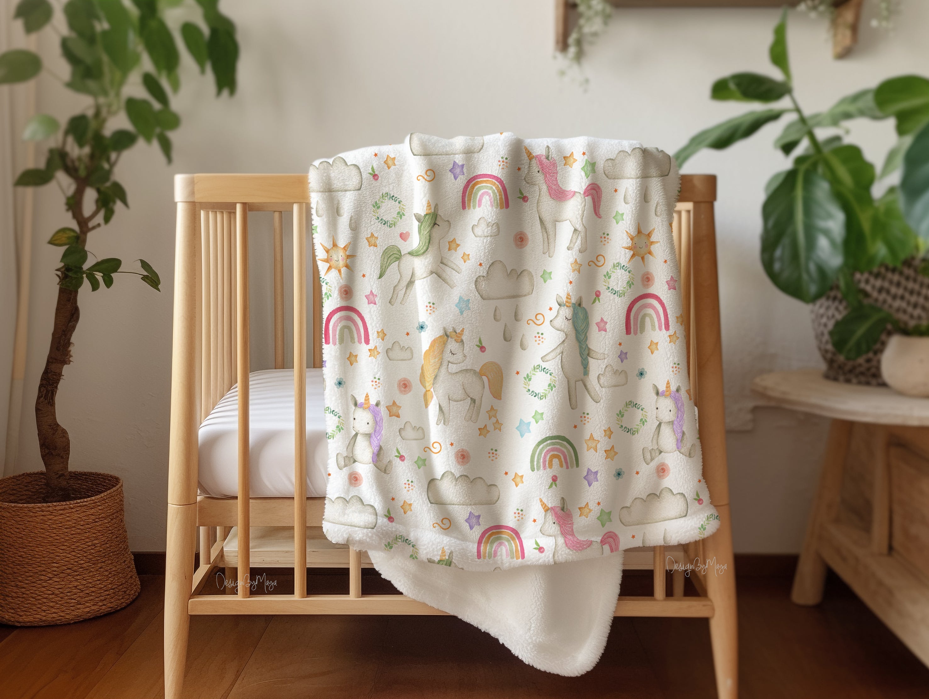 Baby Animals Ocean Life - Vintage Baby Blanket