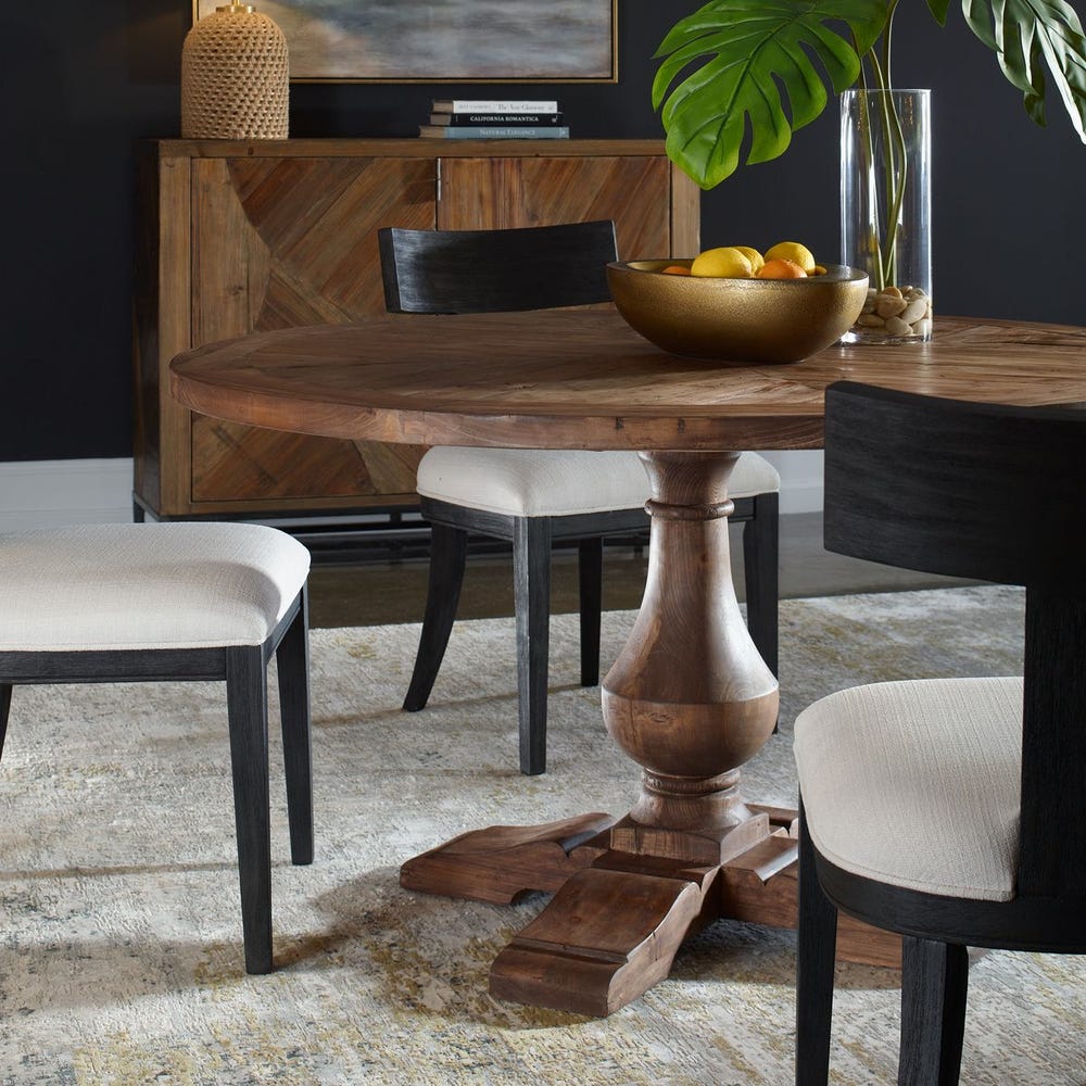 Reclaimed Wood Round Dining Table