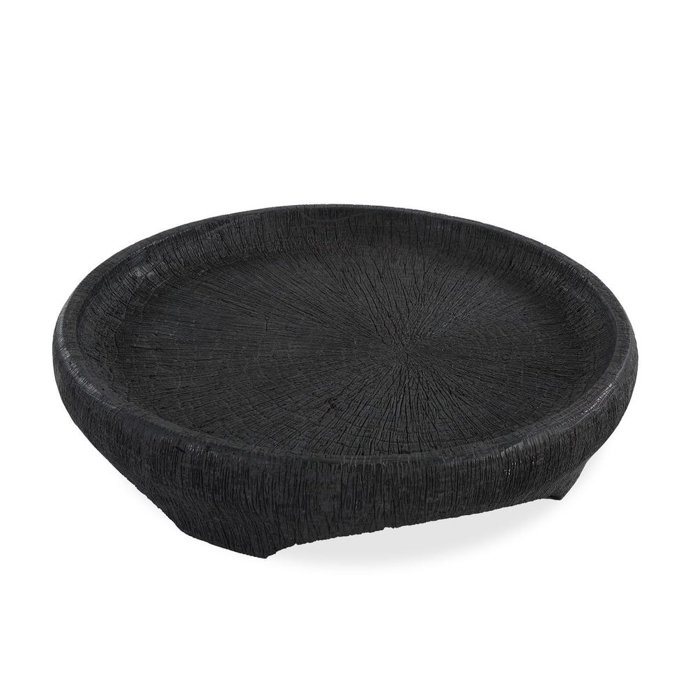 Textured Black Indoor Outdoor Bowl