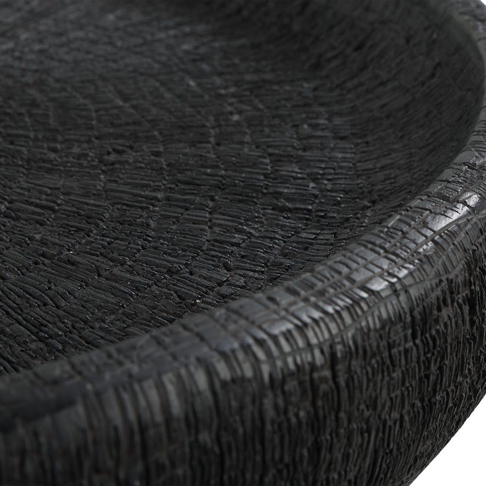 Textured Black Indoor Outdoor Bowl