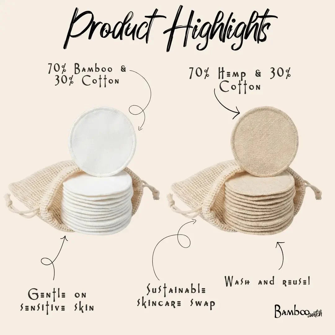 Reusable Hemp Facial Rounds | 20 Ct.