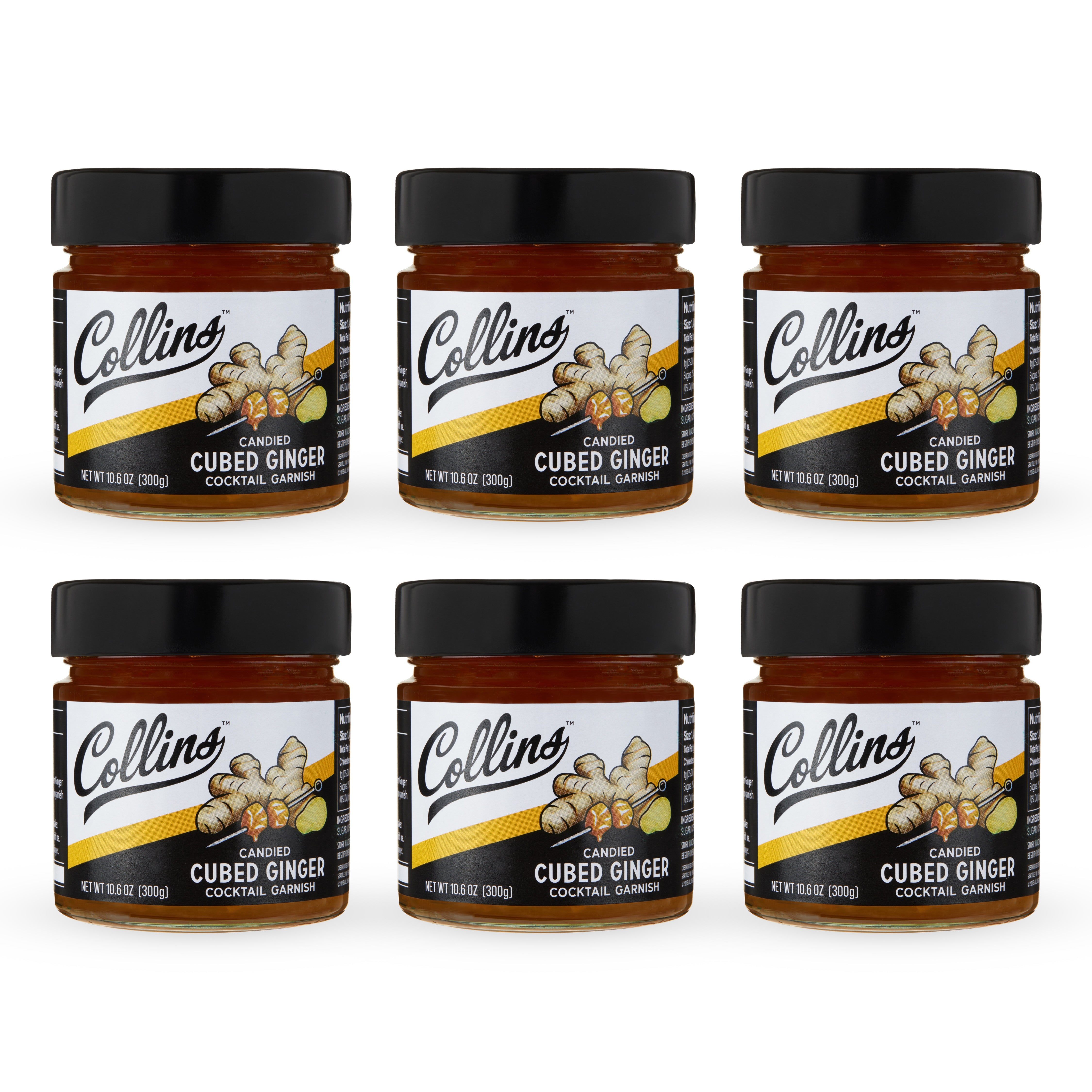 Candied Stem Ginger in Syrup 10.6 oz , Set of 6