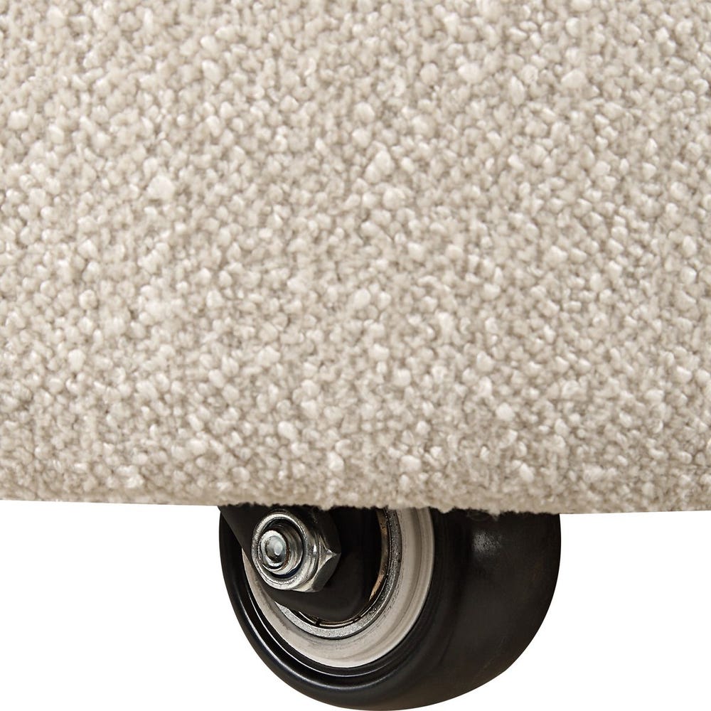 The Emery Upholstered Rolling Dining Chair