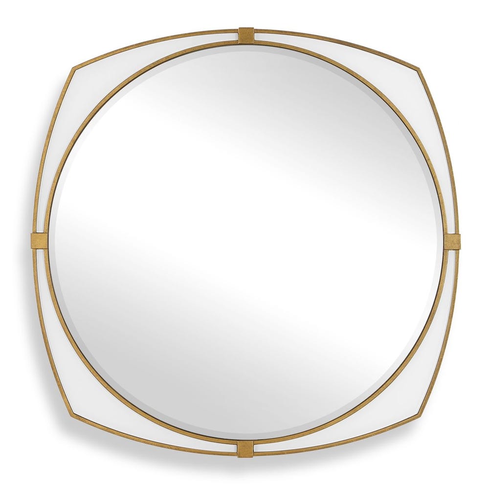 Aviana Antique Gold Round Mirror