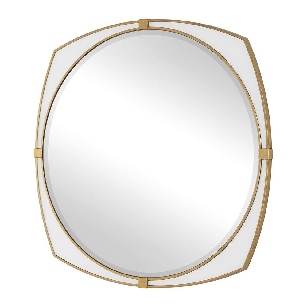 Aviana Antique Gold Round Mirror