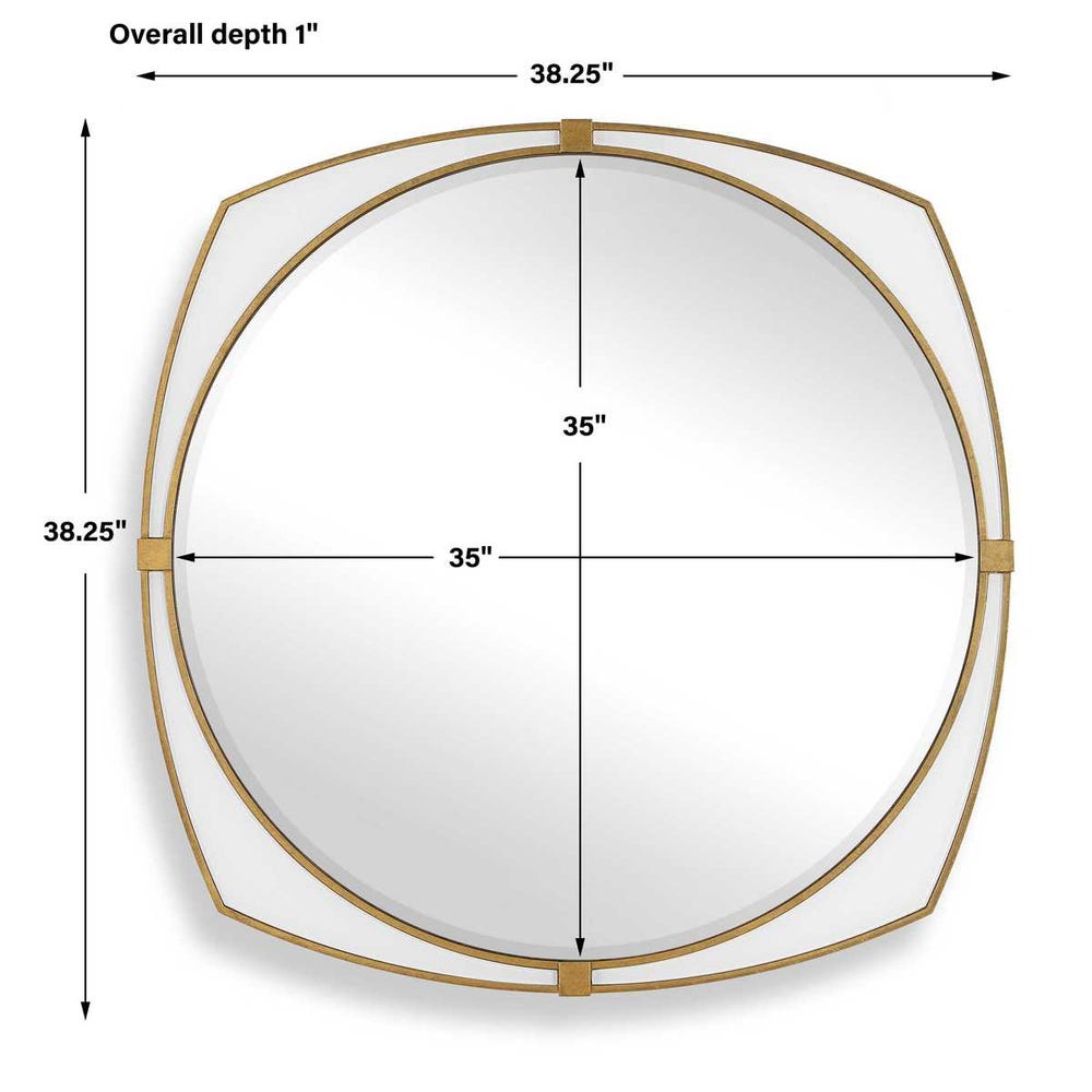 Aviana Antique Gold Round Mirror