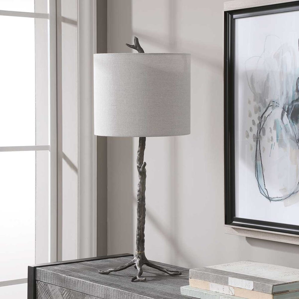Anatole Rustic Organic Gunmetal Table Lamp