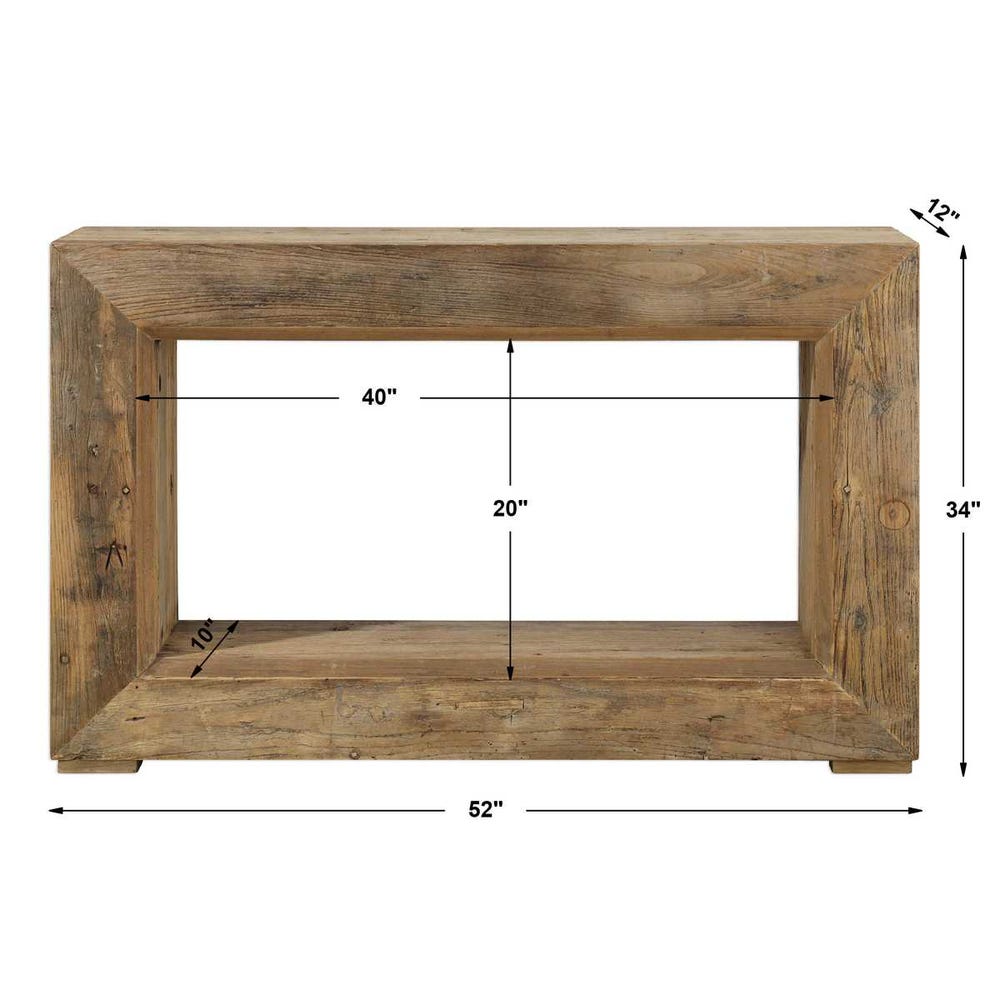 Bramwell Sculptural Reclaimed Elm Console Table