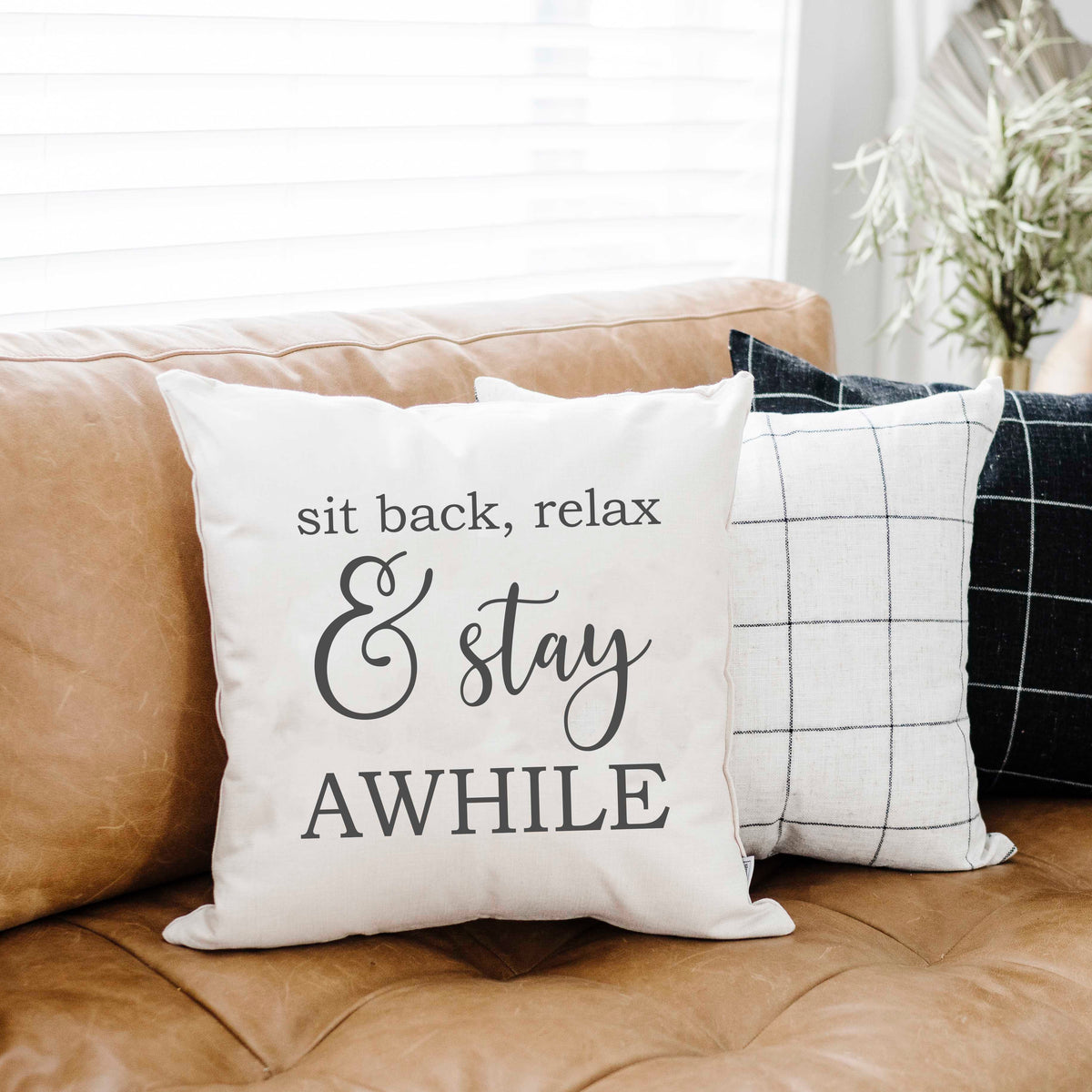 Sit Back Relax- Summer Pillow Cover 18x18 inch