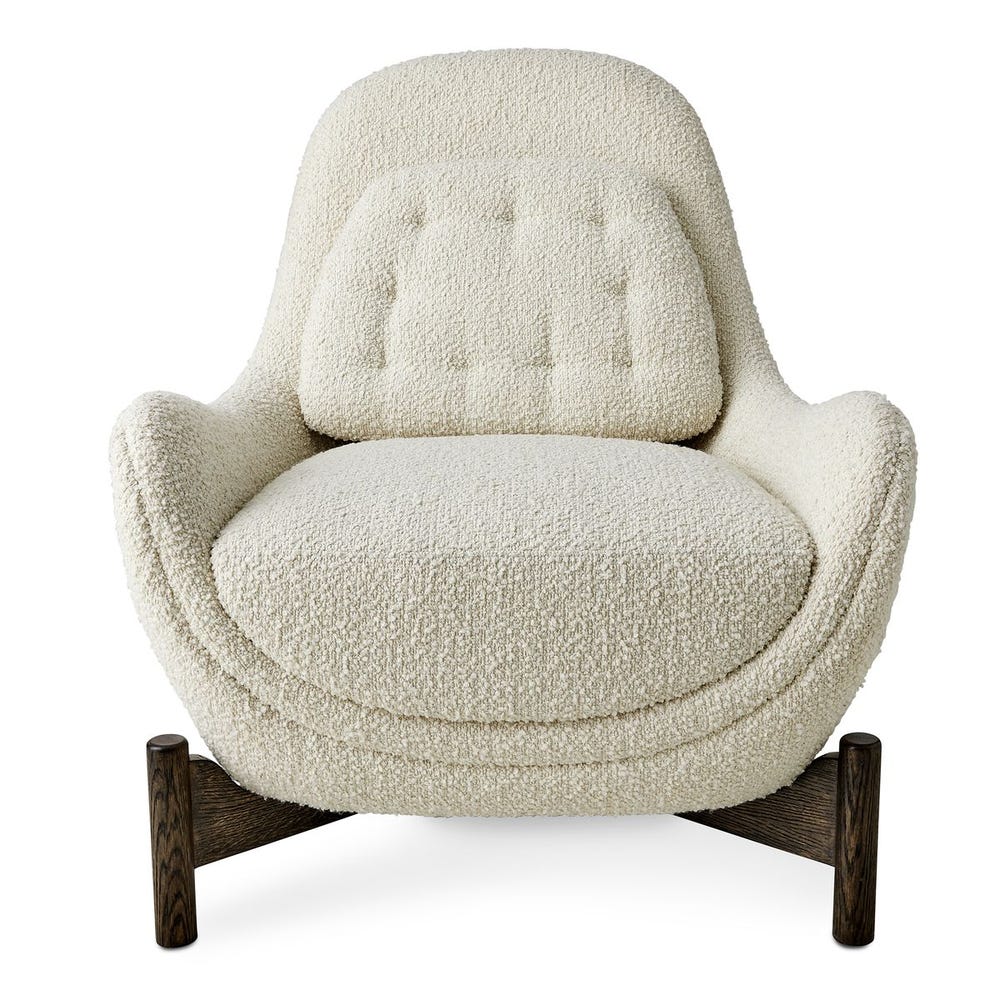 Elowen Curved Bouclé Accent Chair