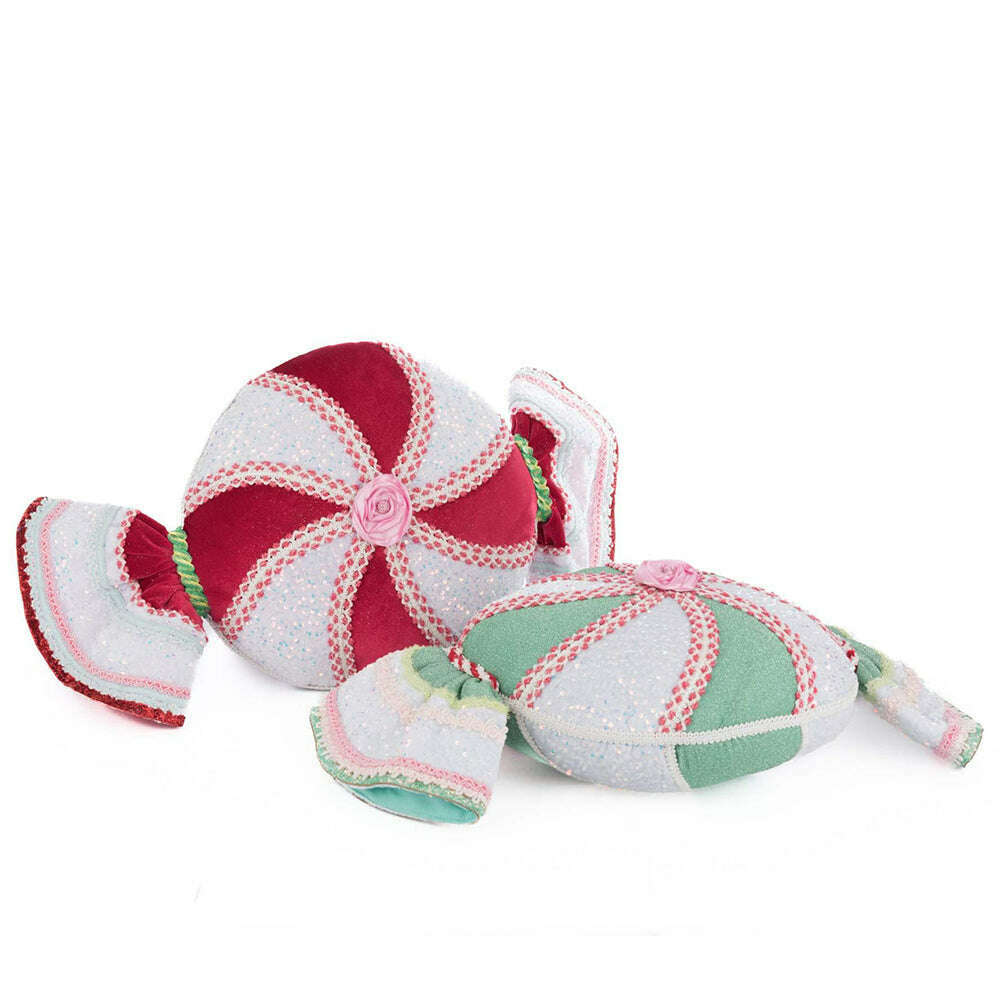 Sweet Delights Candy Pillow Assortment of 2 | Christmas Decor | Katherine's Collection