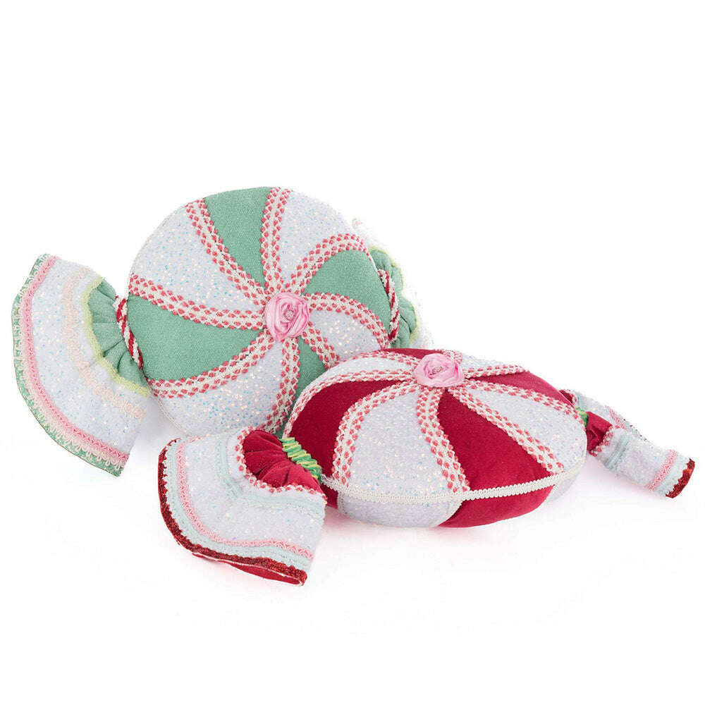 Sweet Delights Candy Pillow Assortment of 2 | Christmas Decor | Katherine's Collection