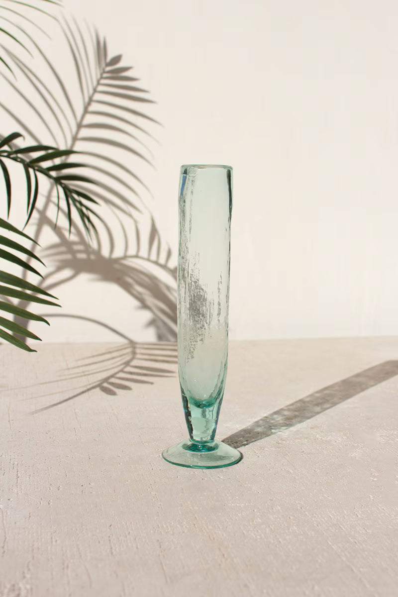 Colombian Recycled Glass Champagne Flutes