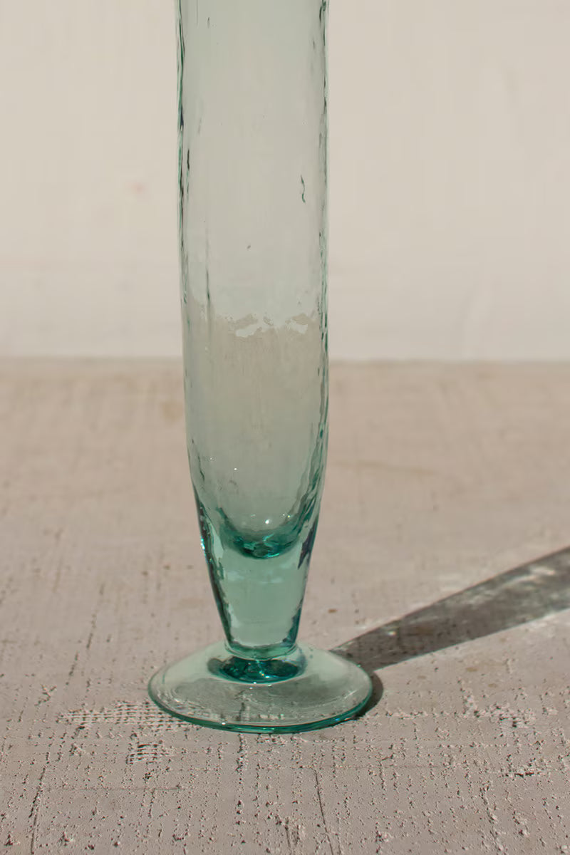 Colombian Recycled Glass Champagne Flutes