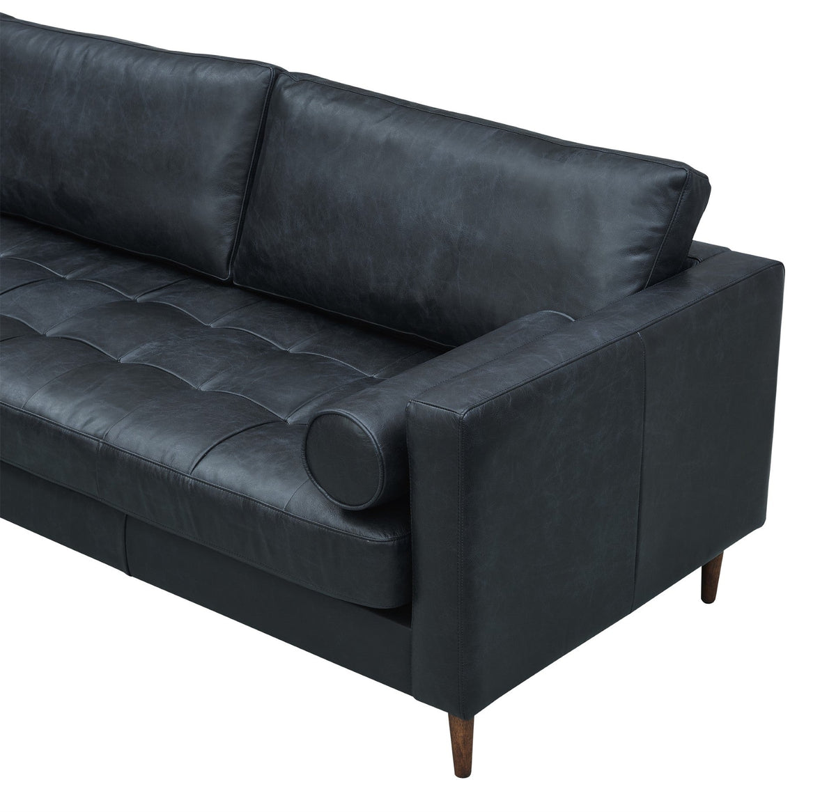 Alamo Top Grain Leather Love Seat - Slate