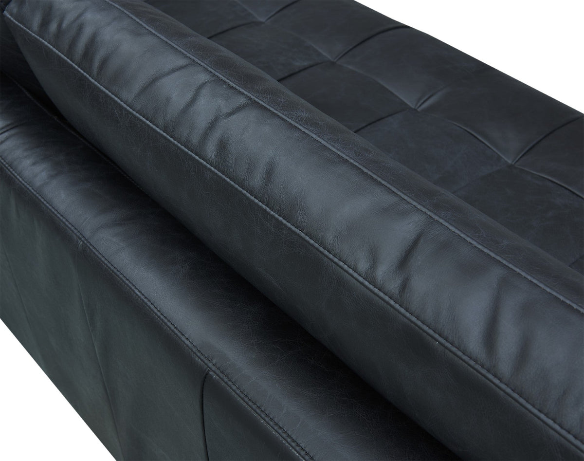 Alamo Top Grain Leather Love Seat - Slate
