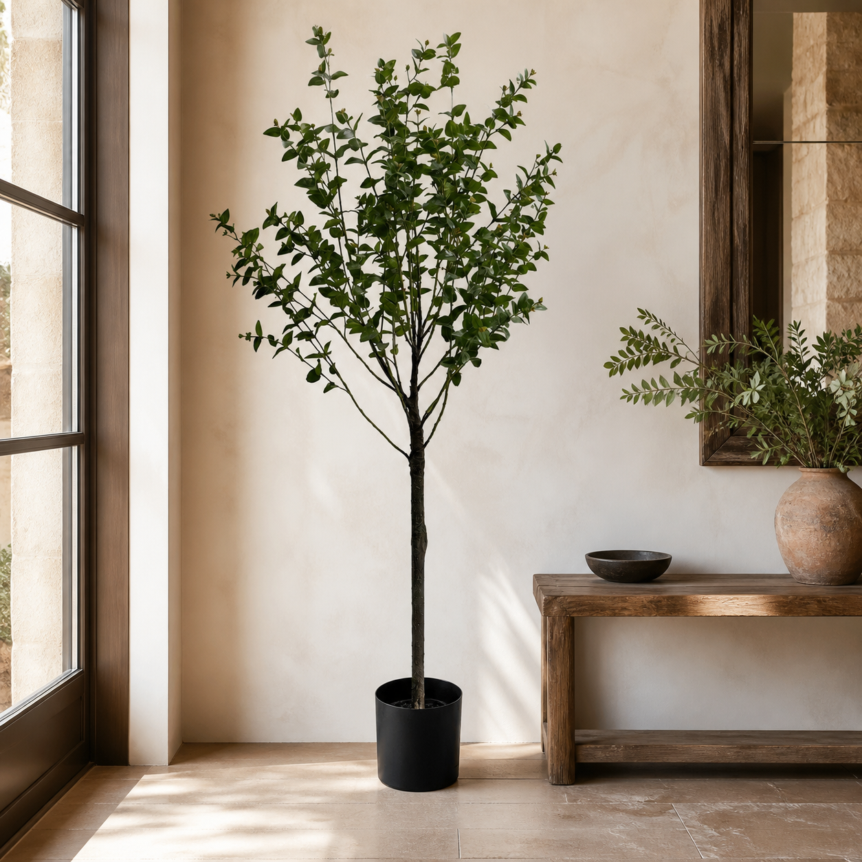 Potted Nicoli Eucalyptus Faux Topiary