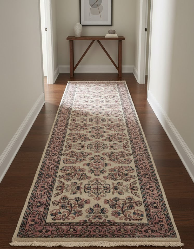 Sultanabad 100% wool Hand Made Rug, 2' 9" x 10' (P)