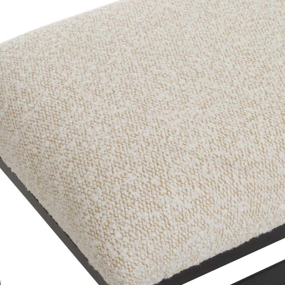 The Ellison Wool-Textured Upholstered Bench