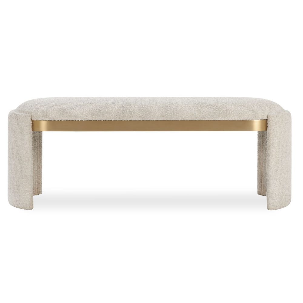 Beline Bone Bouclé Bench