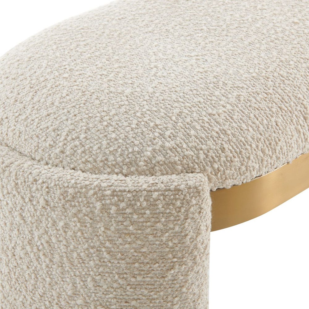 Beline Bone Bouclé Bench