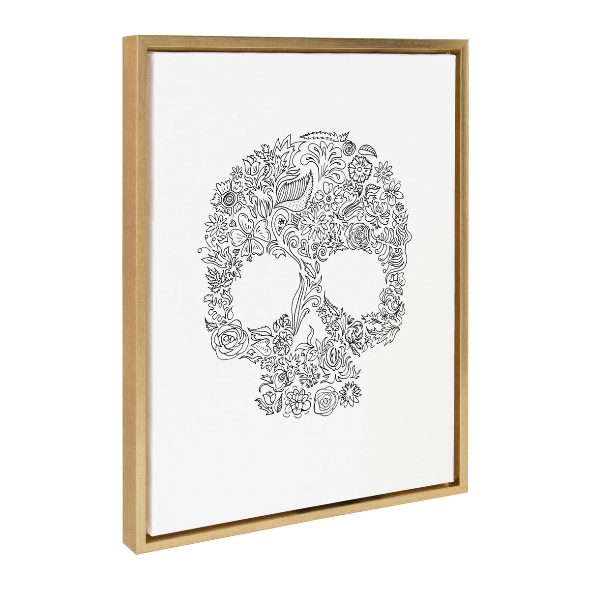 Sylvie Skull Print Framed Canvas by Viola Kreczmer