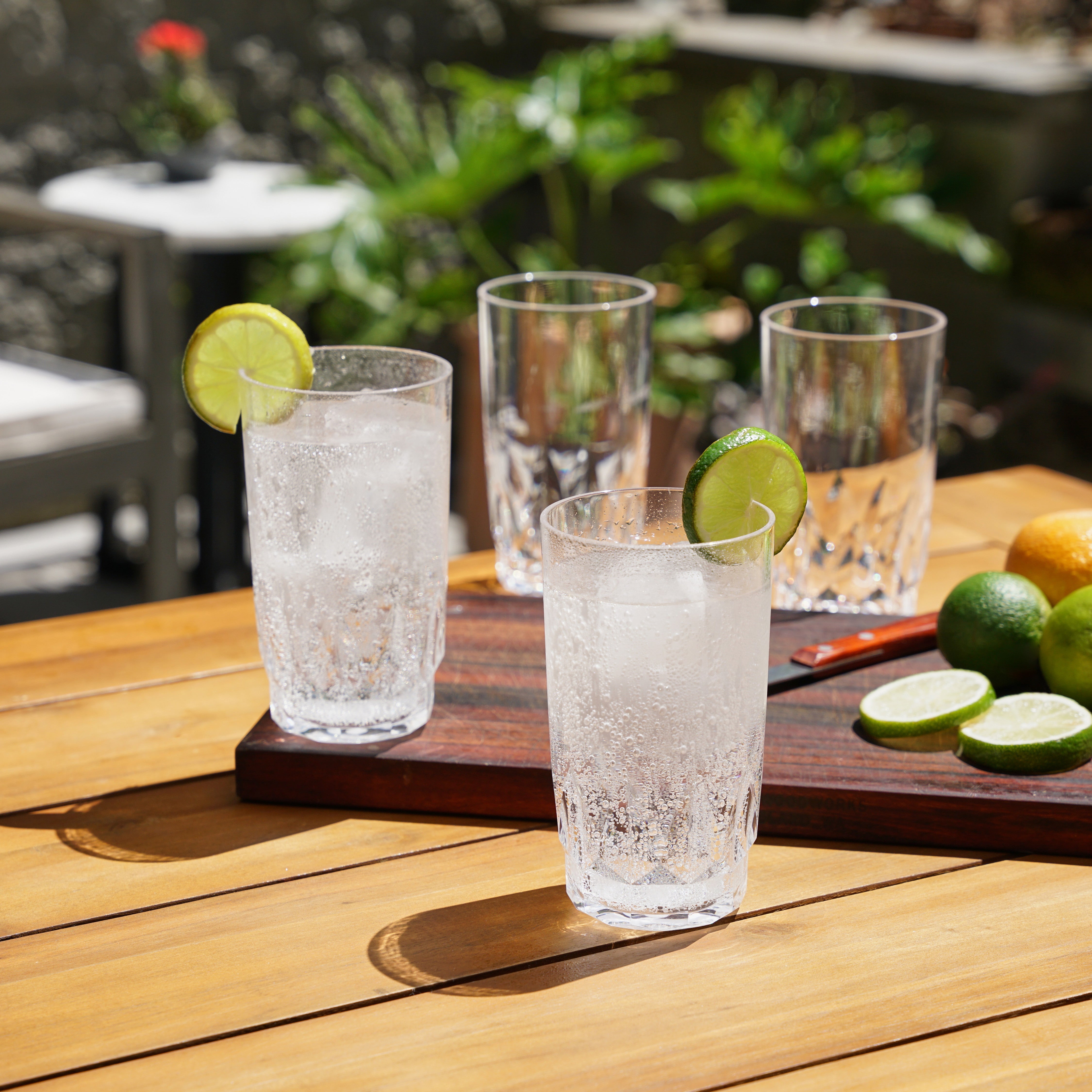 Shatterproof Acrylic Highball Tumblers Set of 4